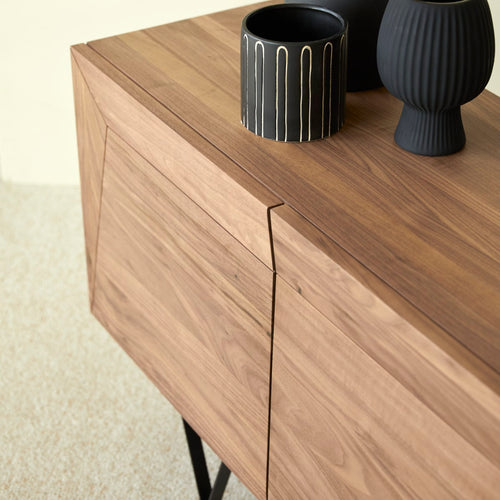 Tikamoon Massief notenhouten buffet 175 cm - Bruin