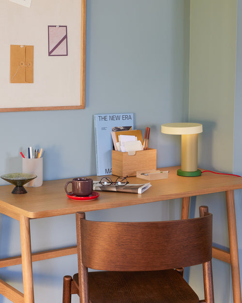 Hübsch bord Collage - canvas/mdf/eikenfineer - 50x35xh3cm - vtwonen shop