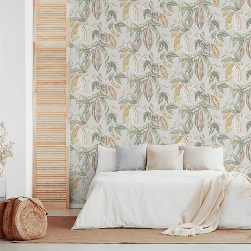 Sanders & Sanders behang bladeren vergrijsd groen - 53 cm x 10 m - 640217 - vtwonen shop