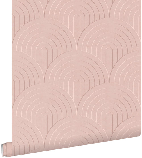 ESTAhome behang 3D-motief roze - 50 x 900 cm - 131108 - vtwonen shop