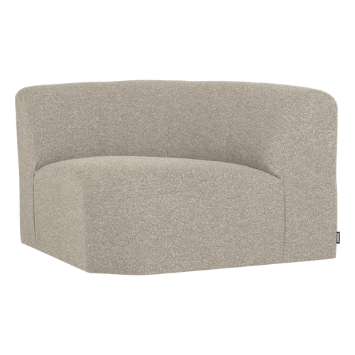 WOOOD hoekelement rond Mojo Base - Bouclé - Beige Melange - 74x110x110