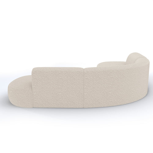 Premium Interiors - Hoekbank WONDER - bouclette crème 90cm