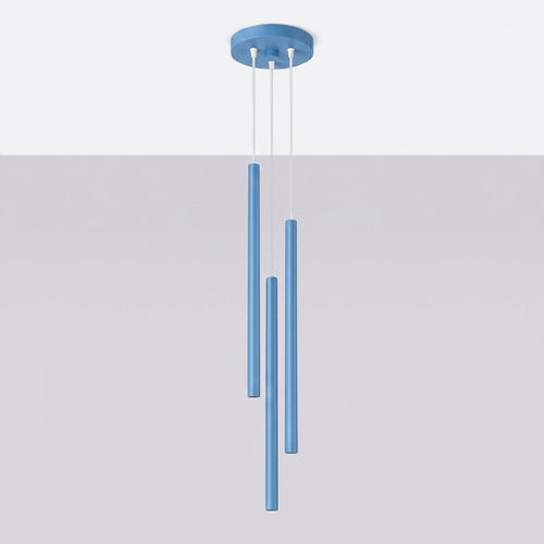 Sollux Lighting Hanglamp PASTELO 3P azuur - 19,5x19,5x115cm