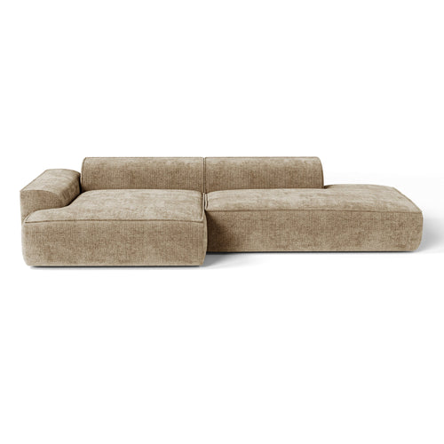 Premium Interiors - Hoekbank (links) HANA - fluweel weefsel mol 300cm