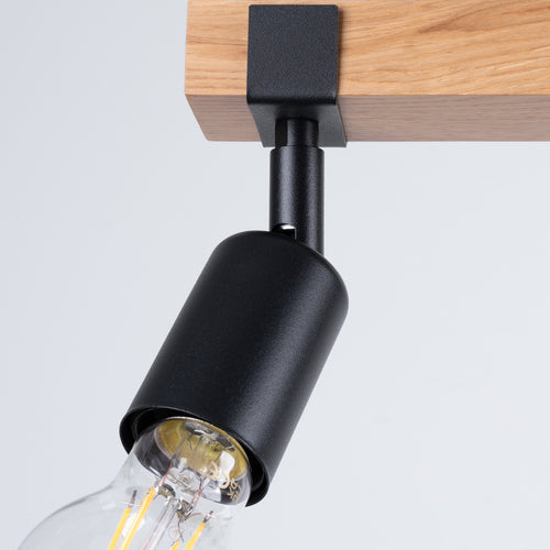 Sollux Lighting Plafondlamp ZUCA 3 zwart - 53x15x14cm
