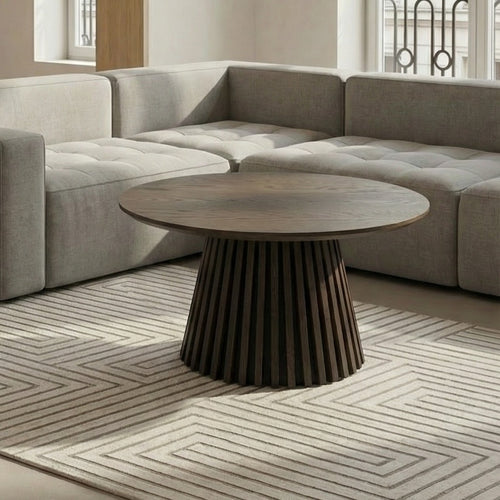 Furnhouse ronde salontafel Svendborg - Gerookt eikenhout - Ø 80 cm