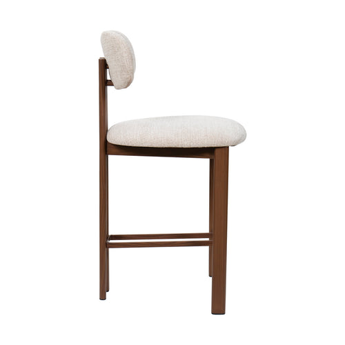 Giga Meubel Barkruk Noor - Stof/Metaal - Walnoot - Zithoogte 66cm - Set van 2 - vtwonen shop