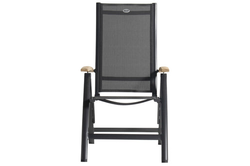 Hartman Tuinstoel Troy - Teak Antraciet - Verstelbaar - vtwonen shop