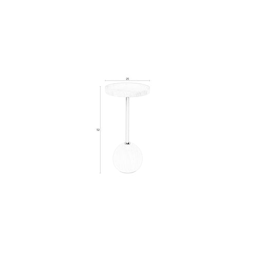 Zuiver Cocktail Bijzettafel Rond 25 cm Marmer - Grijs - vtwonen shop