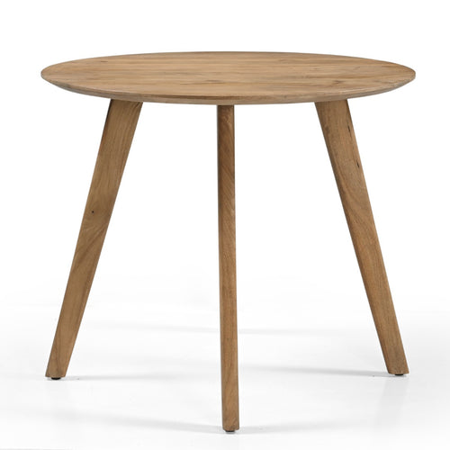 Giga Meubel Eettafel Oslo Rond - Mangohout - Naturel - 90x90x76cm - vtwonen shop