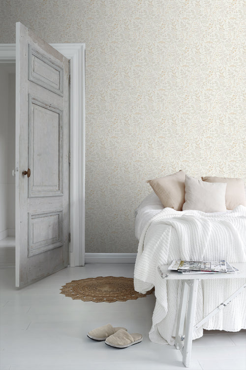 Borastapeter behang veldbloemen beige - 53 cm x 11.2 m - 660129 - vtwonen shop