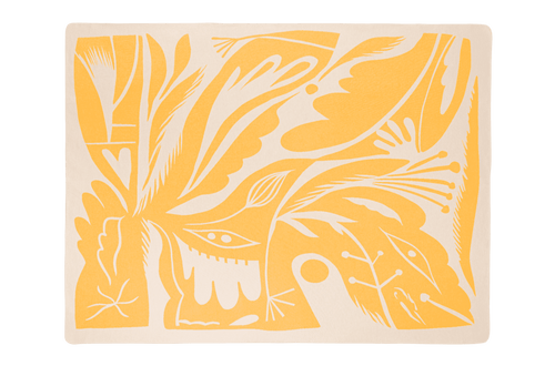 noo.ma LINO Katoenen deken - Yellow Mellow - vtwonen shop