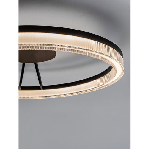 Nova Luce LONELA Geïntegreerde LED-plafondlamp, halfverzonken, zandkleurig zwart, Triac dimbaar, 28W, 1680lm, 3000K