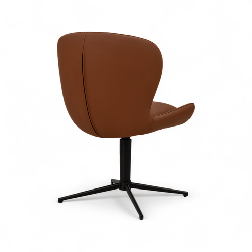 Furnhouse eetkamerstoel Nicklas - Donkerbruin - Leer - Set van 2