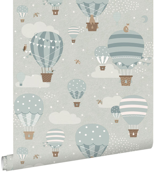 ESTAhome behang luchtballonnen blauw - 53 cm x 10.05 m - 131345