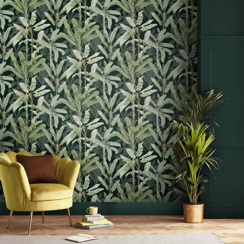Graham & Brown Vliesbehang - Borneo Smaragdgroen