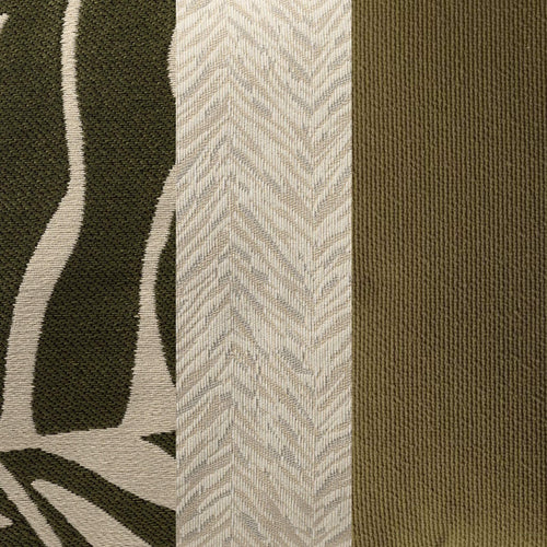 KUSSENSET - 3-delig - Forest Blend - 45x45 cm, 30x50 cm - inclusief binnenkussens - groen, beige