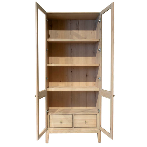 DÉJA Living Vitrinekast Navia - Naturel Eiken - 85x40x200cm