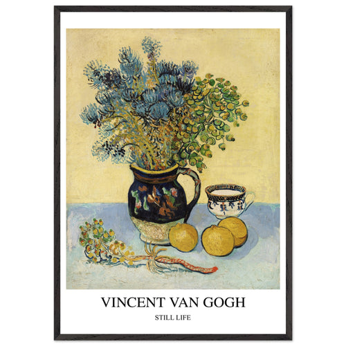 Artfulprints Poster met Lijst Vincent van Gogh - Still life   - 70x100 cm - Geel
