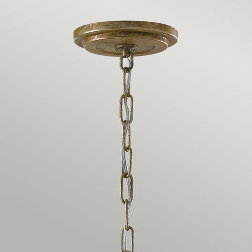 Elstead Argento - 3-lichts plafondlamp geoxideerd bladzilver, E14