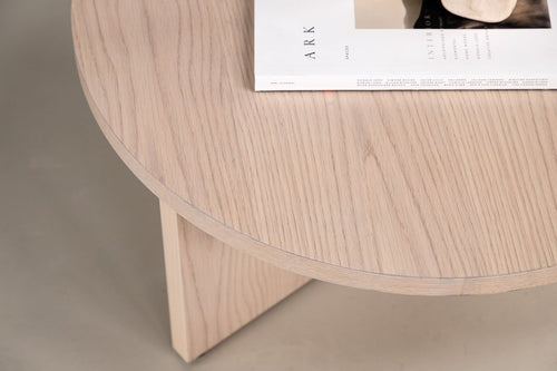 BRAM Salontafel Rosaria - ø85 cm - Whitewash - vtwonen shop