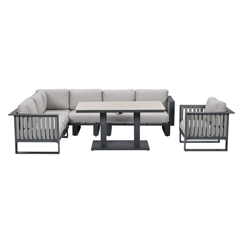 Garden Impressions Lounge dining set Gabon 6-delig - donker grijs