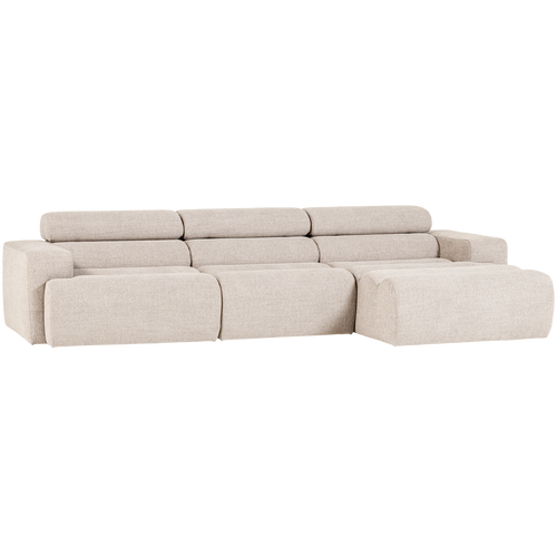 WOOOD chaise longue bank rechts Novi - Polyester - Naturel Melange - vtwonen shop