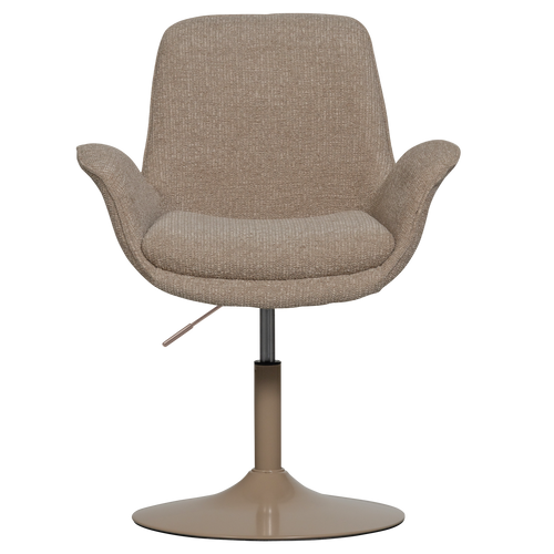 WOOOD verstelbare eetkamerstoel Marten - Polyester - Zand - 90x70x66 - vtwonen shop