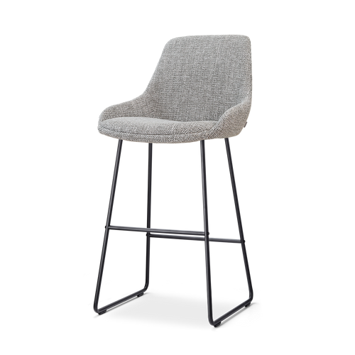 Nolon Nino-Isa barkruk grijs blend - zwart onderstel - 75 cm