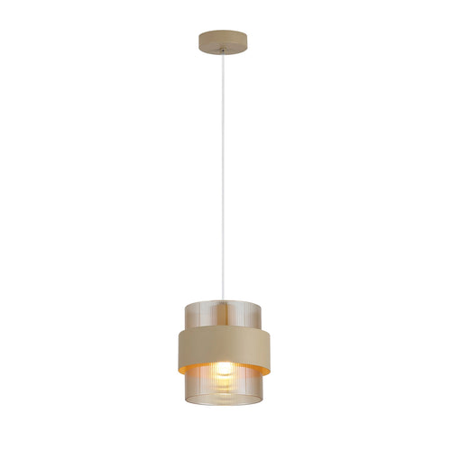 Searchlight hanglamp Royal - 1 lichts - 18  x 120   cm - beige
