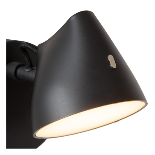 Lucide wandlamp MILNE - Geïntegreerde LED - Zwart