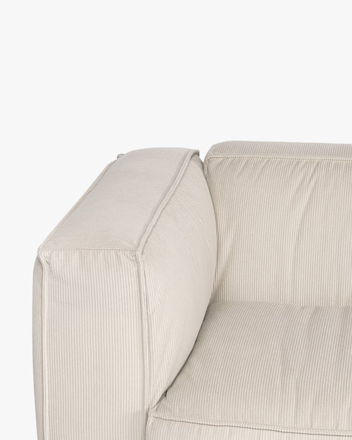 noo.ma Lobi 3-zitsbank, beige corduroy, 243 x 97,5 x 73,5 cm
