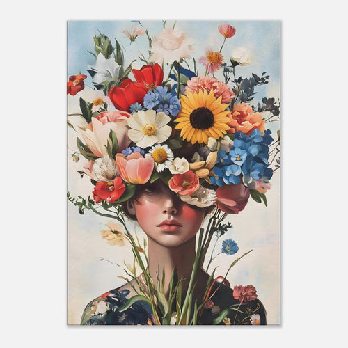 Artfulprints Canvas Colourful portrait canvas - 80x120 cm - Meerkleurig
