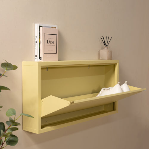 Spinder Design schoenenkast Billy 1 - Butter Yellow - 3 paar schoenen