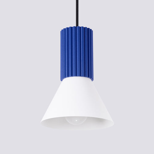 Sollux Lighting Hanglamp ESTRIA 1 wit/ultramarijn - 14x14x120cm