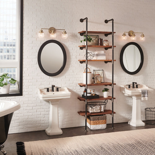 Elstead Hinkley Poppy Badkamer Wandlamp Heritage Messing, IP44
