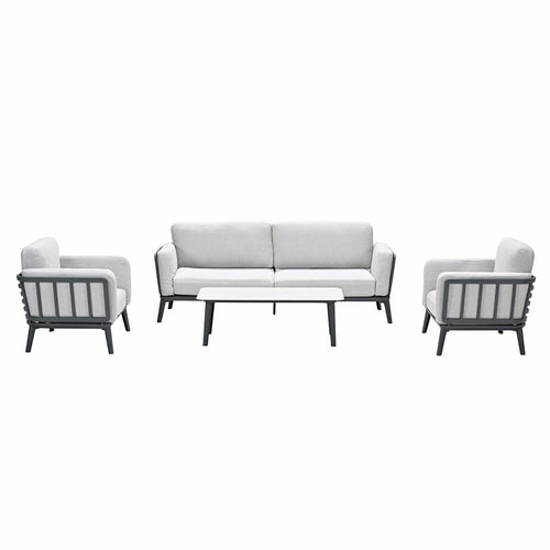 Garden Impressions loungeset Sentosa donker grijs 4-delig - vtwonen shop