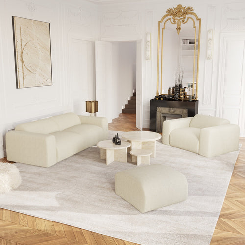 Sia Home - Zitzakken MYRA - Corduroy - Crème - 75cm