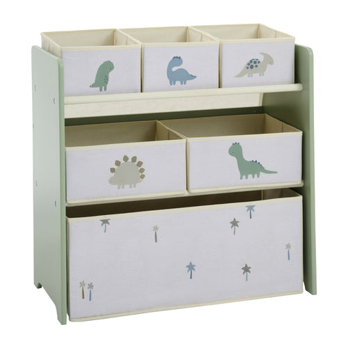 Petite Amélie Speelgoedkast met opbergbakken Dino - Met zes opbergbakken - Toegankelijke hoogte - vtwonen shop