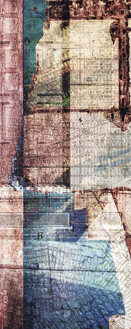 Sanders & Sanders fotobehang kunst multicolor - 100 x 250 cm - 611877