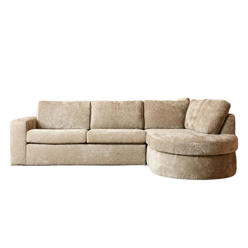 MySofa 2,5-zits Bank Alma - Beige Rechts - 264x192x84cm