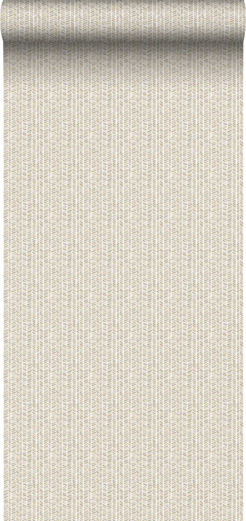 Sanders & Sanders behang zigzag motief beige bruin -  - 641147