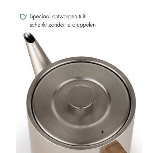Bredemeijer - Dubbelwandige theepot Narvik - 1,1 liter - Champagne - Met filter