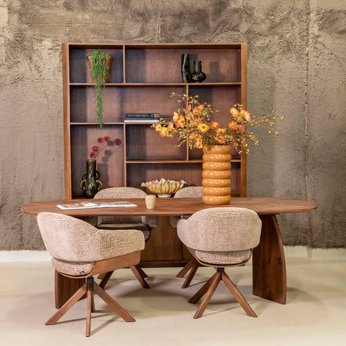 DÉJA Living Eettafel Majada - Deens Ovaal Donkerbruin Hout - 200x100x76cm