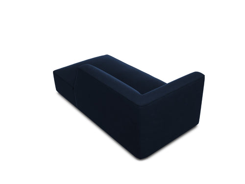 Micadoni rechter chaise longue Ruby flueel, koningsblauw - 180x93x69cm