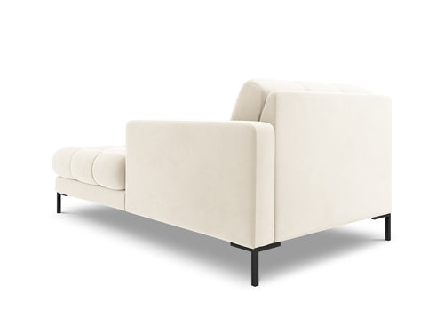 Cosmopolitan Design rechter chaise longue Bali flueel, lichtbeige - 185x102x75cm