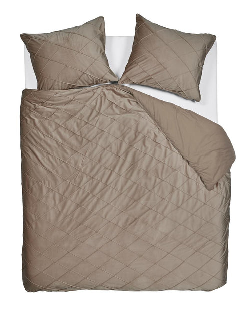 Rivièra Maison - Diamond dekbedovertrek - Lits-Jumeaux XL - 260x200/220 cm - Zand - vtwonen shop