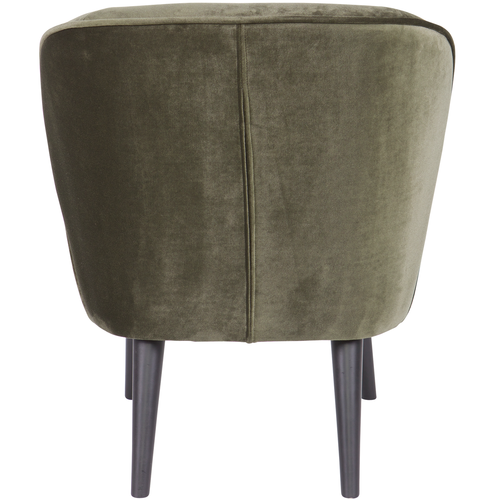 WOOOD fauteuil Sara - Velvet - Warm Groen - 71x59x70 - vtwonen shop