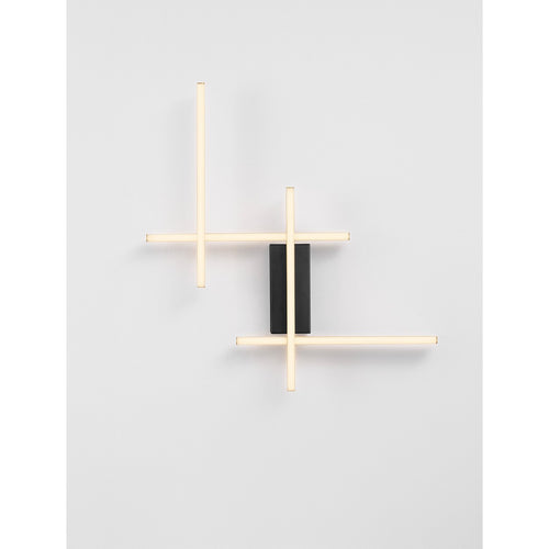 Nova Luce APECHO Geïntegreerde LED-wandlamp Sandy Black, Gold Triac dimbare LED 34W 1215lm 3200K