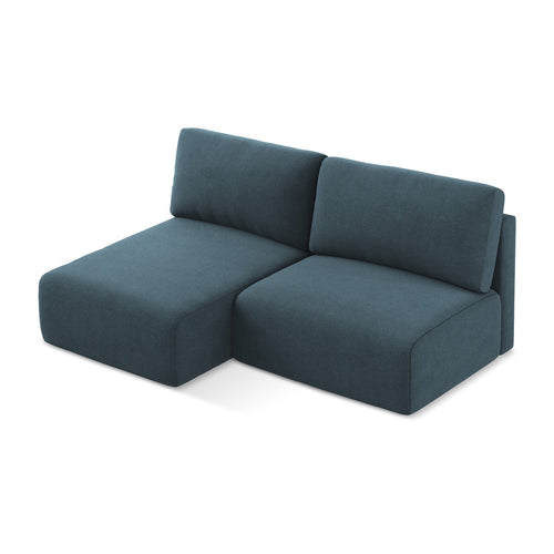 LaMiaSofa hoekbank links Ostia - textuurstof - jeans - 210x149x79